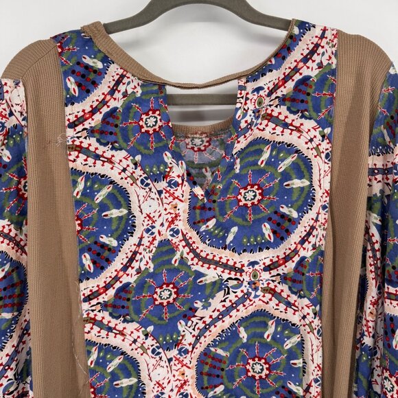 GiGiO Womens  Multicolor Bohemian Print poncho Top tunic size medium new - Picture 16 of 16